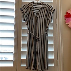 Express striped button dress